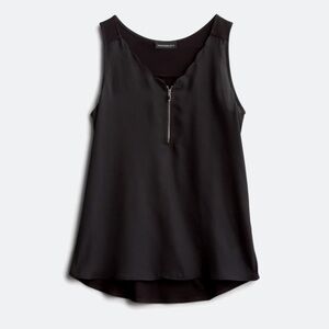 Fortune + Ivy Black Zip-Up Blouse